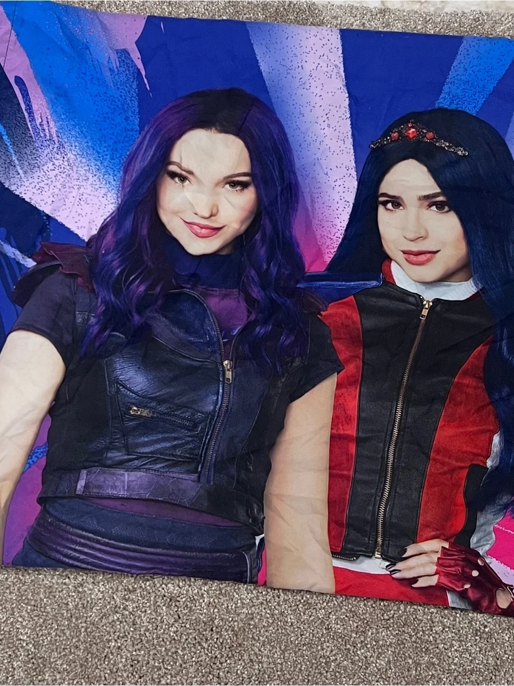 Disney Descendants 3 Pillowcases Set of 2 Two-Sided Mal Evie Uma Audrey